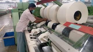 Lap inserting at Comber head.| Comber machine| COmber machine used in textile spinning