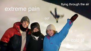 SIBLINGS GET REKT WHILE SLEDDING so funny im crying rn