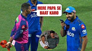 Rohit Sharma Video Call's Yashasvi's Father after his Brilliant Century | MI vs RR IPL 2023