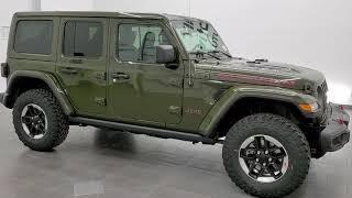 2021 JEEP WRANGLER RUBICON UNLIMITED SARGE GREEN WRANGLER WALK AROUND REVIEW 21J99 NEW FRONT CAMERA