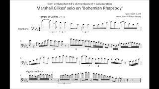 Marshall Gilkes' solo on 'Bohemian Rhapsody' (Transcription)