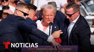 "¡Agáchese!": escuche el audio original del atentado a Trump | Noticias Telemundo