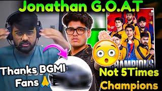 Not 5 Times Champions Neutrino Thanks To GodL BGMI Fans Jonathan GOAT