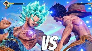 JUMP FORCE - Luffy vs Goku SSB Kaioken 1vs1 Gameplay (PS4 Pro)