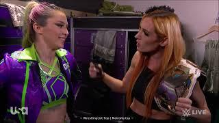 Becky Lynch And Tegan Nox Backstage 9-25-23