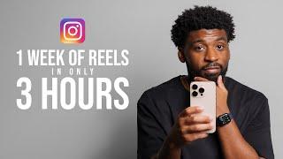 Creating 1 Week Of Instagram Reels in ONLY 3 Hours (My Breakdown + Tips)