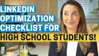 How to optimize Linkedin profile for high school students? | (2021 new tips)