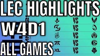 LEC Highlights ALL GAMES W4D1 Summer 2021