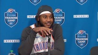 Carmelo Anthony's OKC Thunder introductory press conference (FULL) | 2017 NBA Media Day