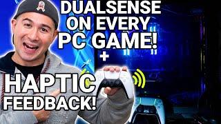 DUALSENSE to PC! dualsense HAPTIC FEEDBACK pc & DUALSENSE on pc bluetooth