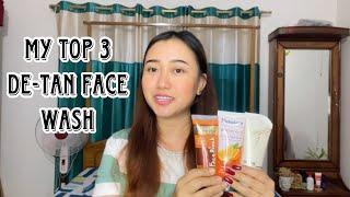 MY FAVOURITE TOP 3 DE-TAN FACE WASH | BEST FACE WASH FOR SUMMER 