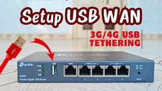 USB Modem - Sharing 3G/4G Internet from Phone to Omada ER605 Router