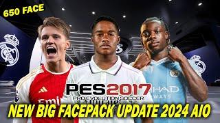 PES 2017 NEW BIG FACEPACK UPDATE 2024 AIO 650+ FACE