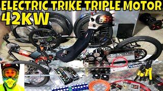 DIY 42000w eBike 56hp Triple Motor (video#5) updates: longer, wider, electrical madness taking shape