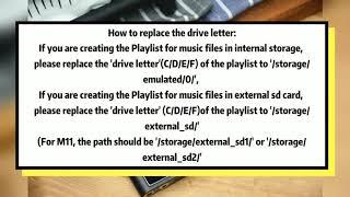 How to create m3u playlist in FiiO M6,M7,M9,M11