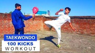 100 KICK Taekwondo Workout   TKD ACTION