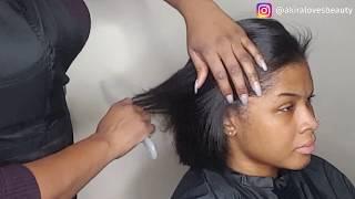 Flat Ironing Transitioning Hair