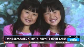 Twins from China separated at birth are reunited years later