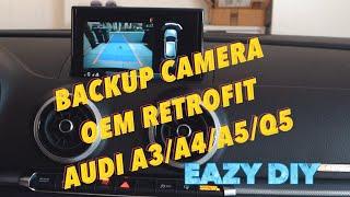 Backup Camera retrofit for Audi A3 A4 A5 A4 S5 Q5,  Installation of Rear View Camera, How install