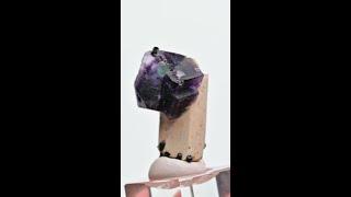 Feldspar, black tourmaline & fluorite together, pristine crystals