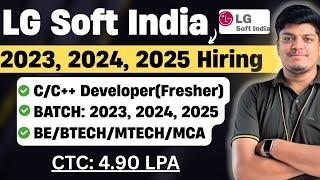 LG Soft India 2025, 2024, 2023 Hiring | BE/BTECH/MTECH/MCA | Capgemini Walk in Drive | New Jobs