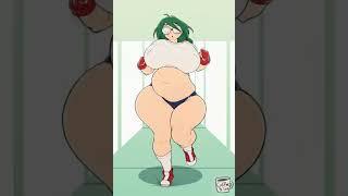Chubby girl running animation 60 fps