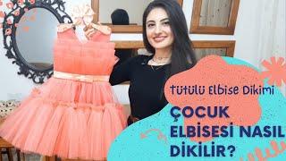 How to Sew a Tulle Children's Dress? - Children's Costume Sewing! - Zübeyde Ekin Güngörmüş