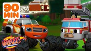 Blaze Fire Engine Monster Machine  | 90 Minute Compilation | Blaze and the Monster Machines