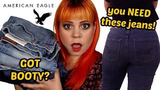 The BEST jeans for pear shaped bodies  American Eagle Curvy line try on!