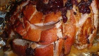 Pop And Cranberry Glazed Ham Made In Slow Cooker