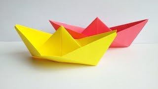 Оригами лодка. Как сделать кораблик из бумаги своими руками. Поделки.
