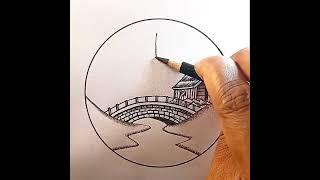 circle sketch tutorial for beginners.#learntodraw #howtodraw #amazing #art #drawing #scenery