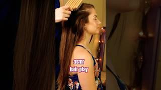 ASMR Hair Brushing with Allison #asmr #asmrshorts #asmrhairplay #hairbrushing