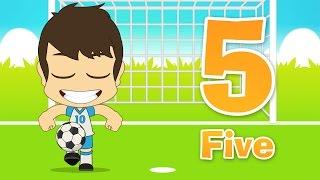 Learn English Numbers with Football for children 1 -10 (Numbers in English for Kids with zakaria)