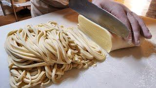 The Best Handmade Noodle Master, Chopped Noodles, udon, Chinese knife-cut noodles