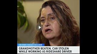 Grandmother Uber driver gets beaten up by four young men in Chicago.