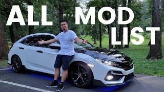 ALL MOD LIST | Honda Civic Sport Hatchback