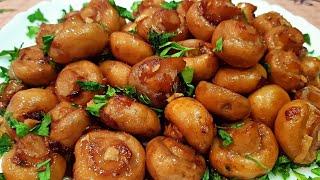 Fried mushrooms in a pan!