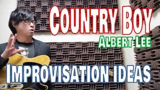 (TAB)Albert Lee - Country Boy - improvisation ideas - country guitar - Hybrid Picking #カントリーギター