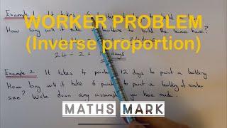 Worker Maths Problem On Inverse Proportion (Builder, Painter Problem).