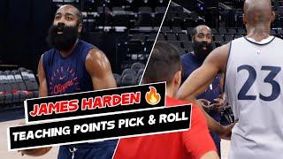 Clippers Gameday Practice! James Harden & Kai Jones Pick & Roll Teaching Points 