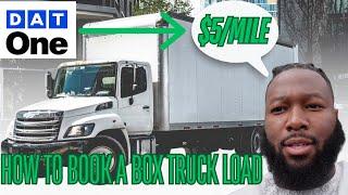 How to Book a BoxTruck Load using DAT ONE in 2024 (Full tutorial/ Live Training)