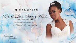 Dr  Subira Hinds Funeral Service