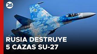 RUSIA destruyó 5 cazas SU-27 de UCRANIA en el aeródromo de Myrhorod