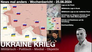 Offensive in Kursk und Donbas - Russen erobern Festung - Verhaftung von Telegramgründer Pavel Durov