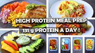 EASY & HEALTHY High Protein Meal Prep 130 G Protein a Day!