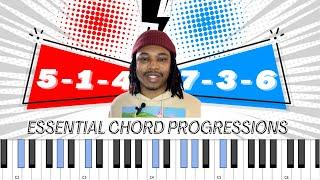 Essential Chord Progressions on Piano || 5-1-4 & 7-3-6 || Piano Tutorial