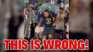 Unhinged Fans Throw Garbage on Man Wearing Pacers Jersey