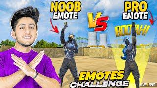 Noob Emote Vs Pro Emote  Rare Emote Battle Who Will Win ? - Garena Free Fire