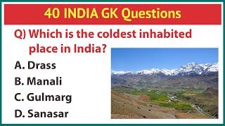 40 India GK Questions | General Knowledge Quiz